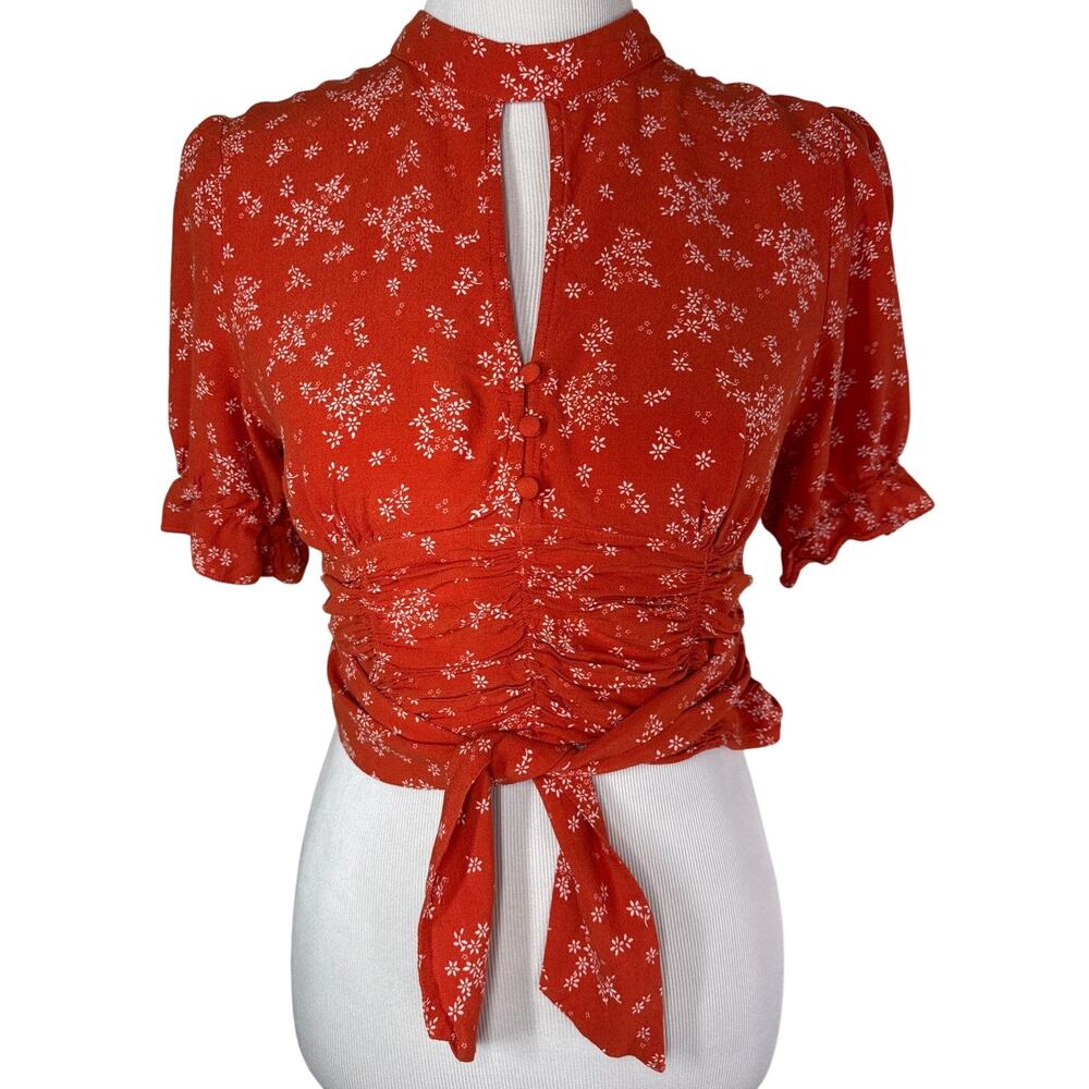 Auguste Maeve Mimi Cropped Blouse, Size 8